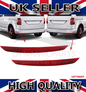 FOR VW CADDY MK4 REAR BUMPER REFLECTORS RED LENS LEFT AND RIGHT 2015-2020