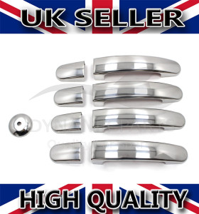 FOR FORD TRANSIT MK8 2013-2022 CHROME DOOR HANDLE COVER 4 DOORS STAINLESS STEEL