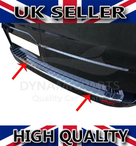 FOR FORD TRANSIT CUSTOM 2012-2022 CHROME REAR BUMPER S.STEEL SCRATCH PROTECTOR