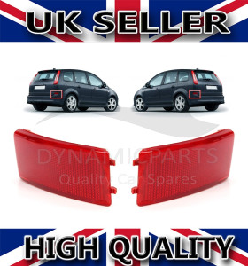 FOR FORD FOCUS C-MAX REAR RIGHT&LEFT RED BUMPER REFLECTOR 2003-2007