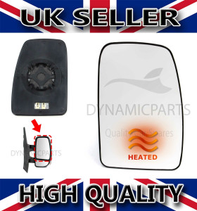 DOOR WING MIRROR GLASS FOR VAUXHALL OPEL MOVANO 2010 - 2021 RIGHT SIDE - HEATED