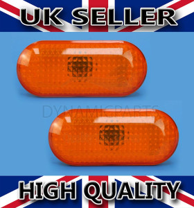 2X SIDE INDICATOR REPEATERS AMBER L & R FOR FORD FOCUS FIESTA FUSION C-MAX