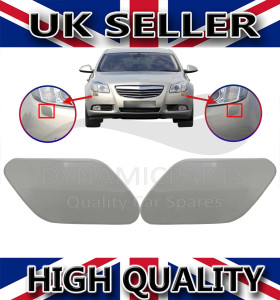 FOR VAUXHALL INSIGNIA HEADLIGHT HEADLAMP WASHER JET COVERS LEFT + RIGHT 2008-14