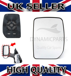 FRONT DOOR WING MIRROR GLASS FOR FORD TRANSIT MK6 MK7 2000 - 2014 LEFT SIDE N/S