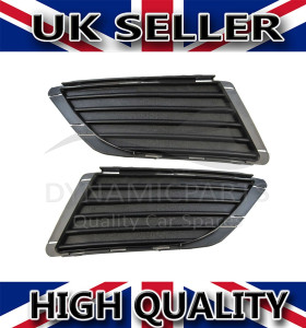 FOR VAUXHALL CORSA FRONT BUMPER FOG LIGHT GRILL COVER LEFT AND RIGHT SET 2003-06