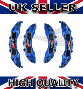 FOR AUDI RS FRONT & REAR BRAKE CALIPER COVERS SET KIT BLUE ABS 4PCS WITH STICKER