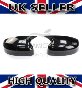 FOR FORD FOCUS MK2 WING MIRROR COVER CAPS GLOSS BLACK LEFT & RIGHT 2009-2011