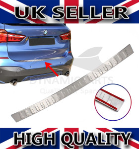 CHROME REAR BUMPER PROTECTOR S.STEEL SCRATCH GUARD FOR BMW X1 F48 2014 - 2022