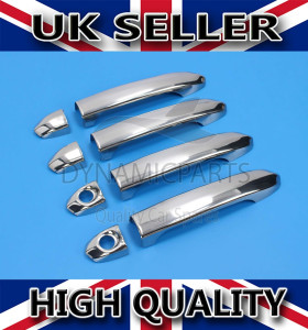 CHROME 4 DOOR HANDLE COVERS TRIM SET POLISHED S. STEEL FOR VW CRAFTER 2017-2022