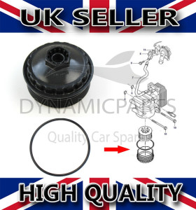 FOR FORD MONDEO MK3 2.0 2.2 TDCI OIL FILTER CAP BOWL COVER WITH SEAL 2000 - 2007